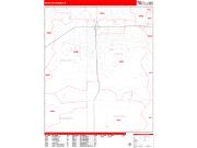 West Des Moines Wall Map Zip Code Red Line Style 2023